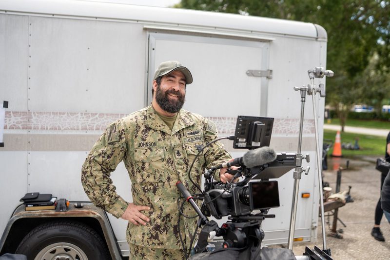 A veteran on camera